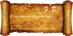 Freismuth Dorottya névjegykártya